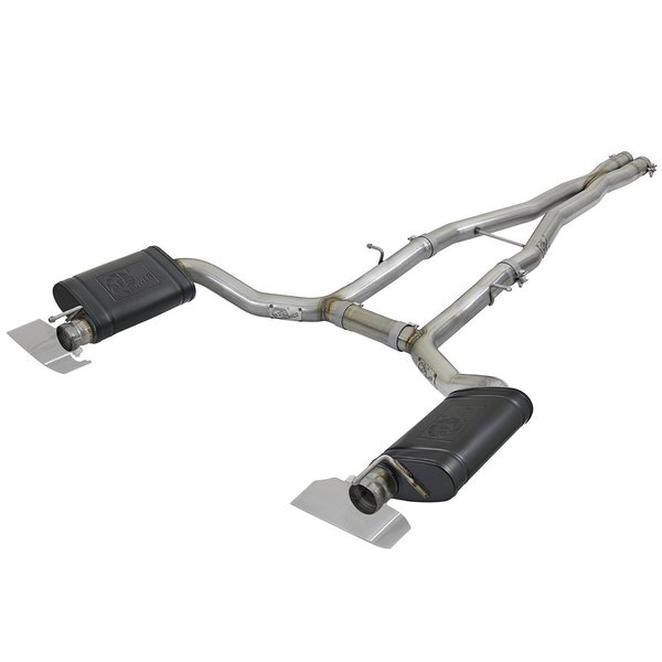 Afe Stainless Steel, With Mufflers, 3 Inch Pipe Diameter, Dual Exhaust With Dual Exit, Split Rear Exit 49-32060